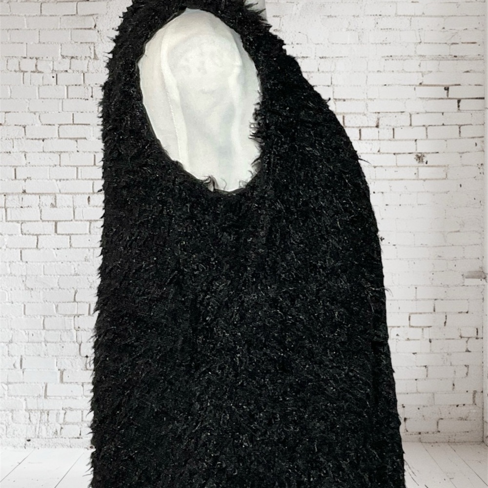 Faux Fur Sherpa Long Vest BLK Women’s SzM Gently Used Excellent Condition - Picture 8 of 8